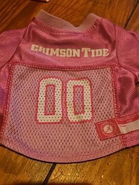 Crimson Tide Pink Mesh Dog Jersey by Alabama